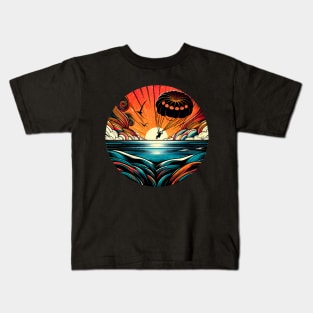 Parasailing Retro Vintage Design Kids T-Shirt